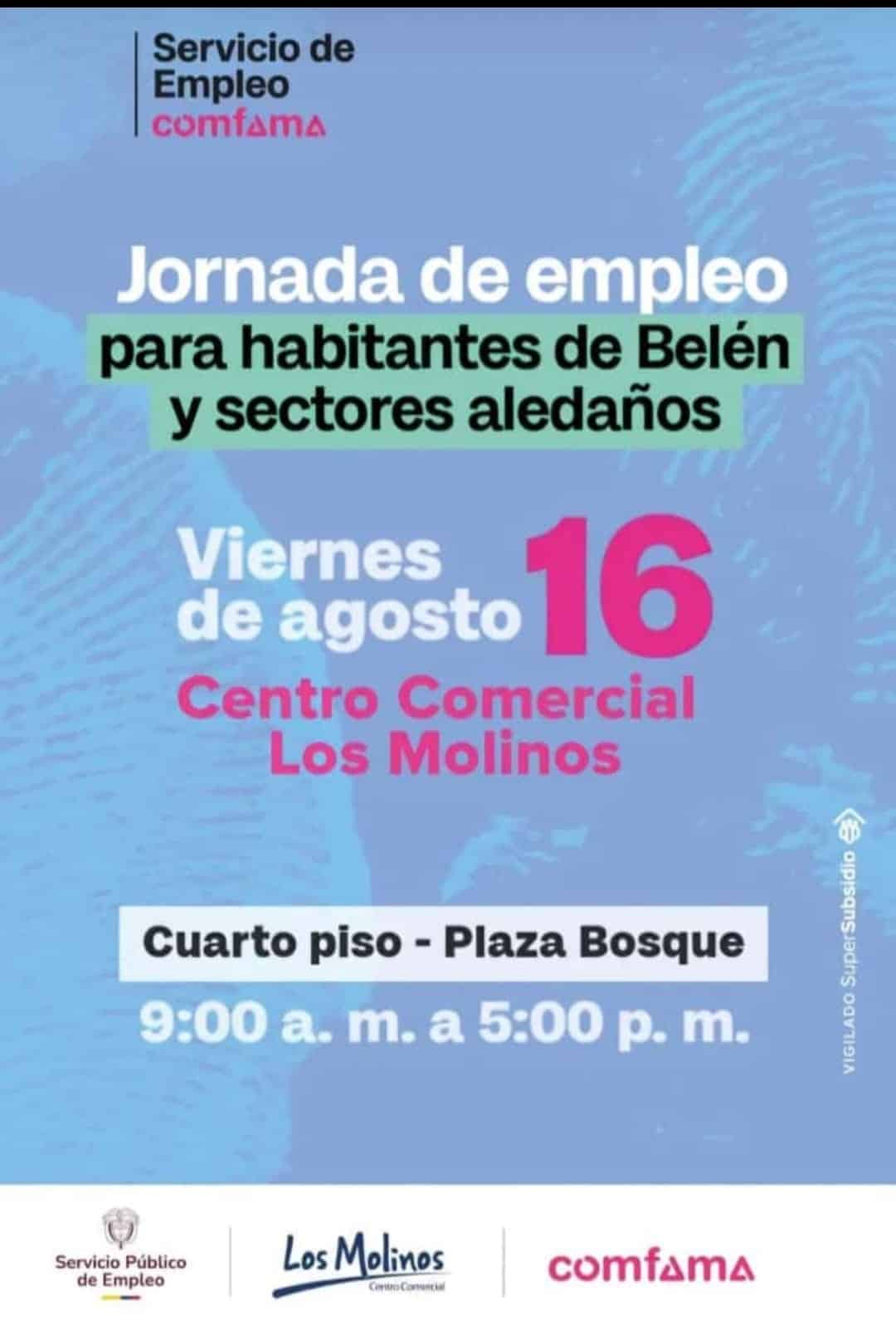 Habrá feria de empleo este 16 de agosto en Los Molinos y así puede participar