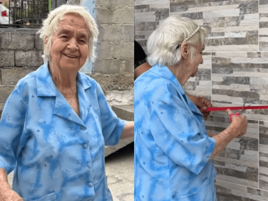 Inesita momento en que recibe casa propia