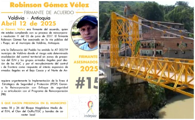 Investigan los asesinatos de dos firmantes del acuerdo de paz en Antioquia