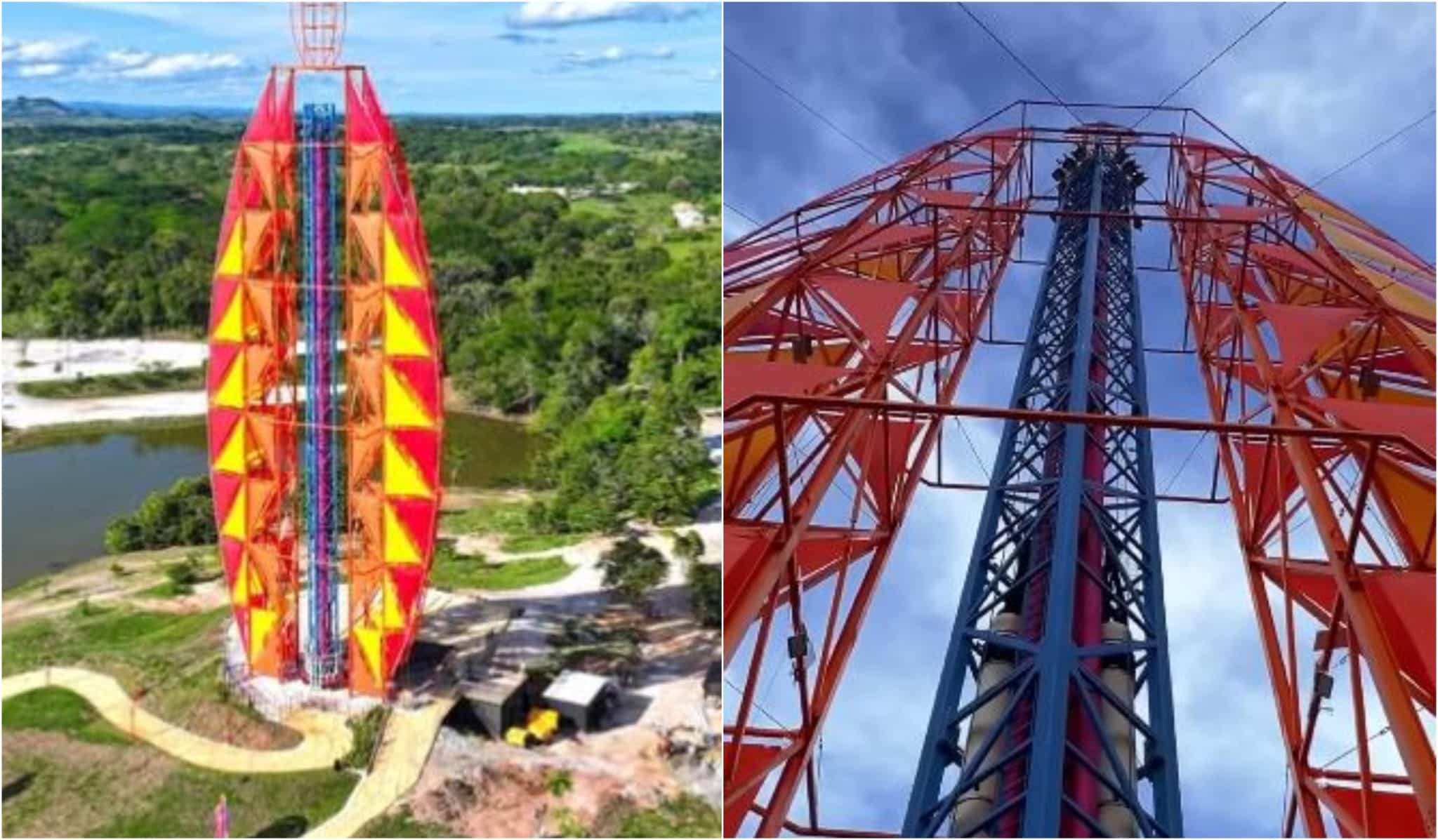 La torre de caída libre más alta del país está en un parque de Antioquia