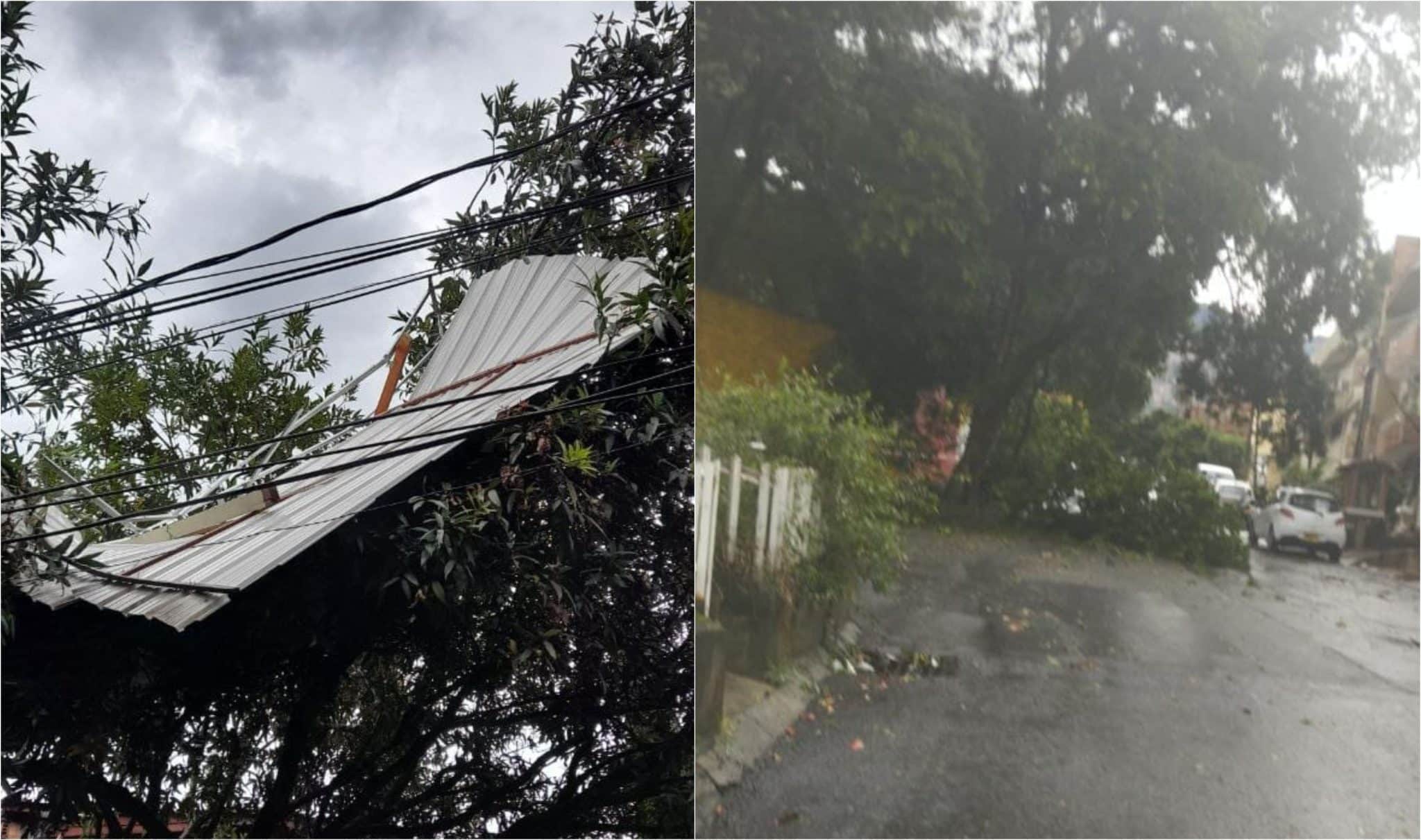 Las fuertes lluvias generaron daños en diferentes zonas de Medellín