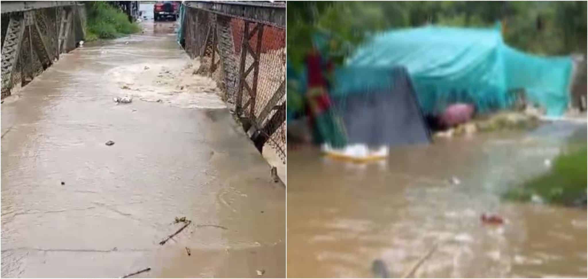 Lluvias dañaron puente que comunica vereda con casco urbano de Barbosa