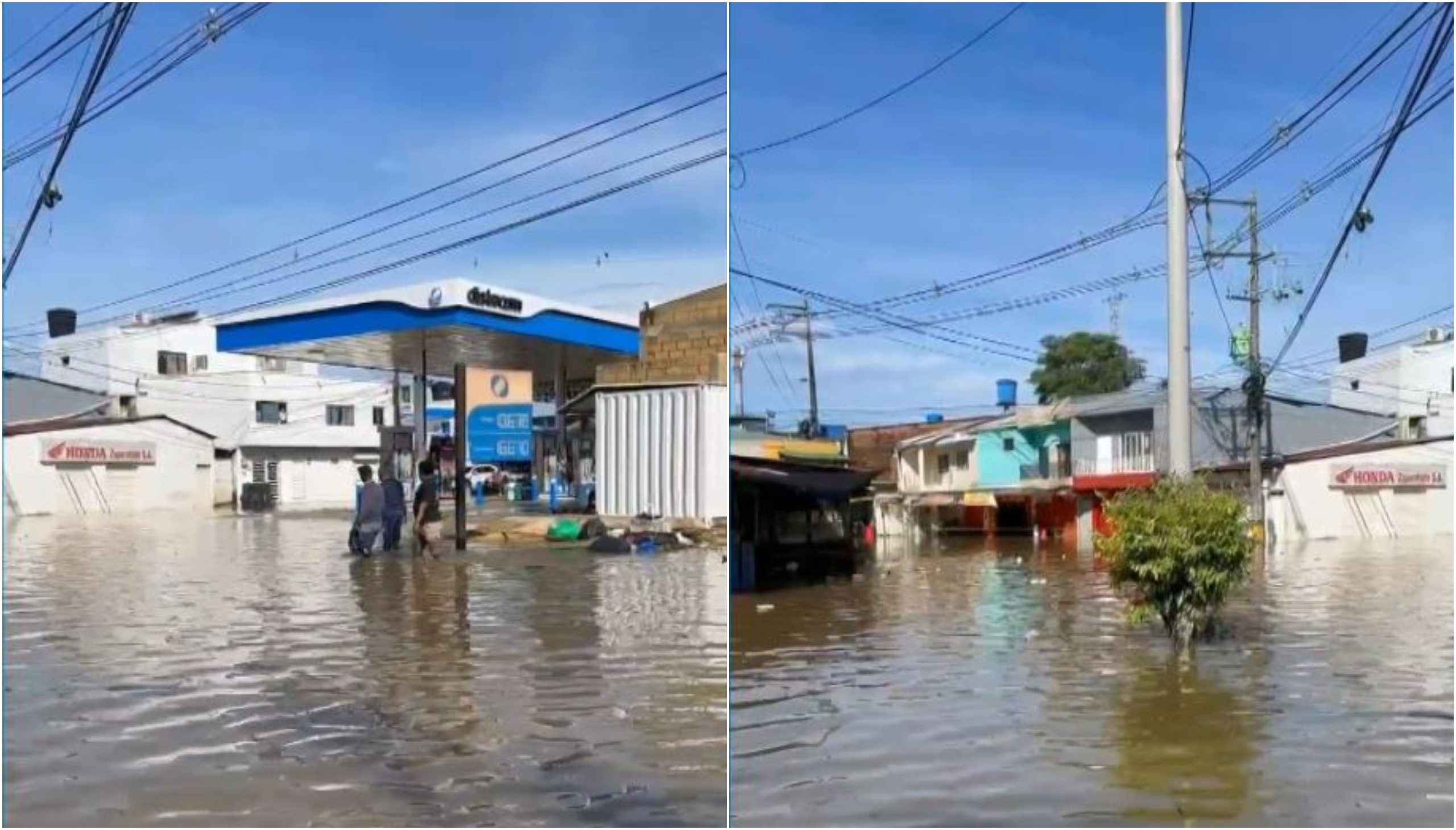 Ocho barrios permanecen inundados en El Bagre y preocupan las aguas estancadas