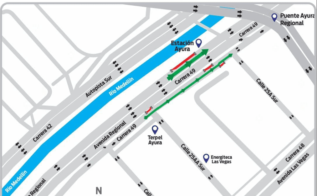 Ojo a los cierres parciales que tendrá la Avenida Regional en Envigado