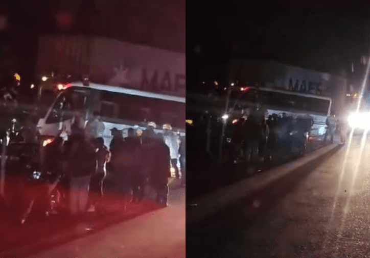 Once heridos por aparatoso accidente entre un bus y una tractomula