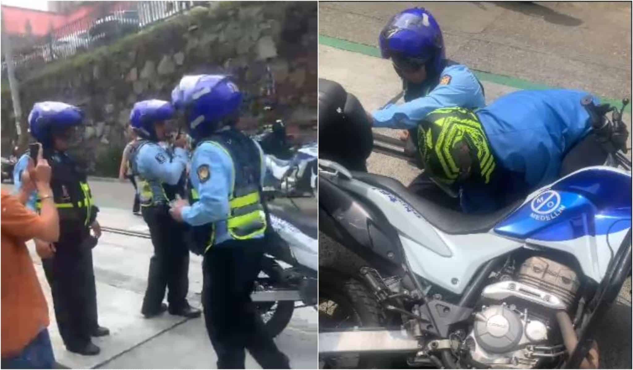 Por evadir puesto de control, motociclista se choca y atropella a un peatón