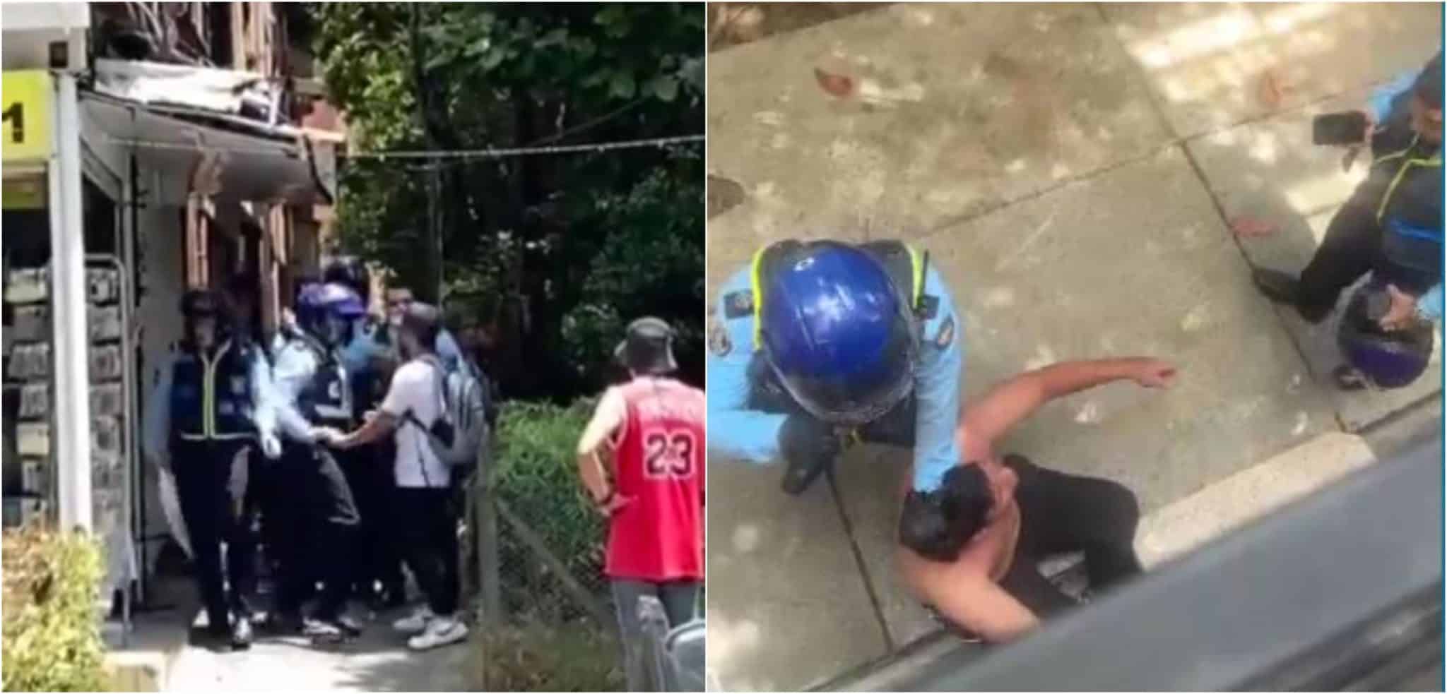 Reclamo por una infracción terminó en una riña entre agentes y un ciudadano