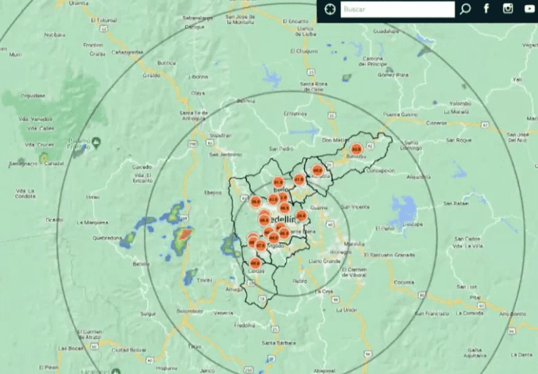 Todas las estaciones que miden la calidad del aire estuvieron en naranja durante el 5 de marzo