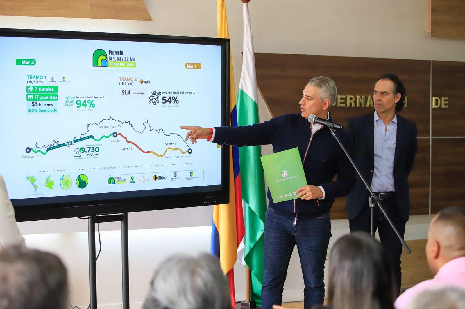 Tramo cedido del Túnel del Toyo a la Gobernación de Antioquia costará 0 mil millones
