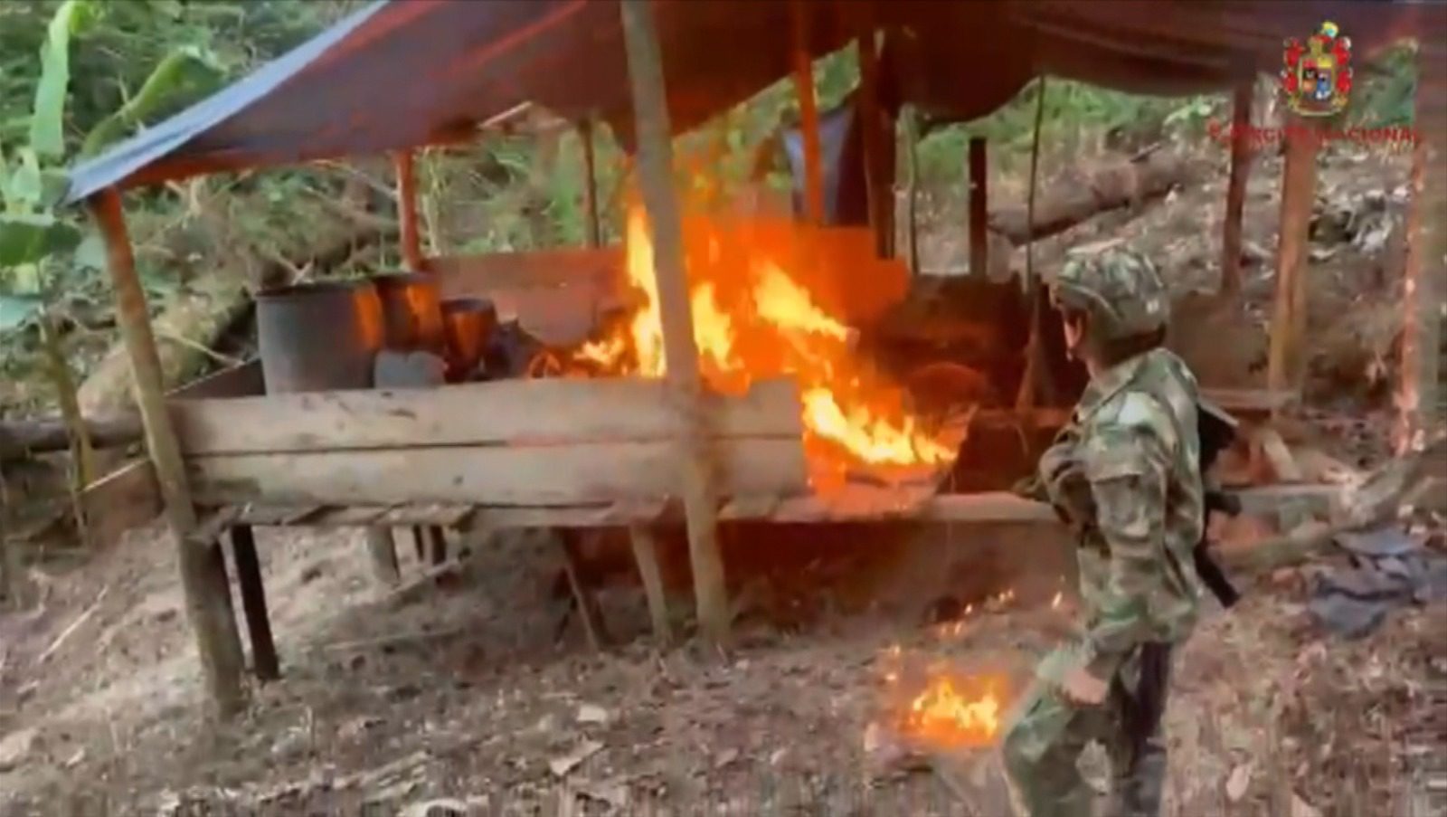 Ejército Nacional destruyó laboratorio gigante de cocaína en Chigorodó