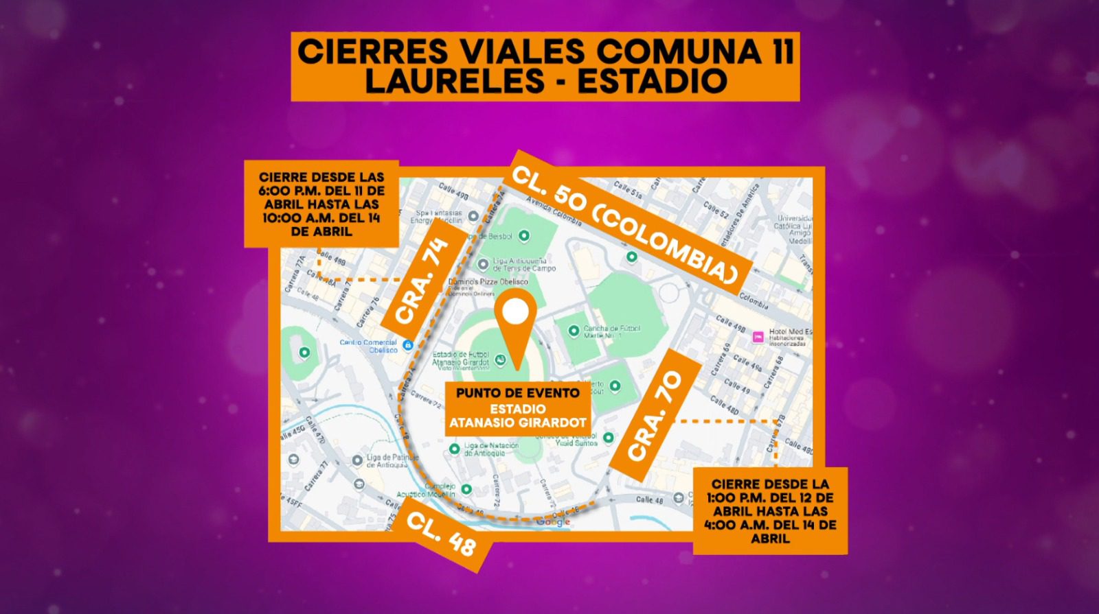 Por concierto de Shakira habrá cierres viales en Medellín este fin de semana