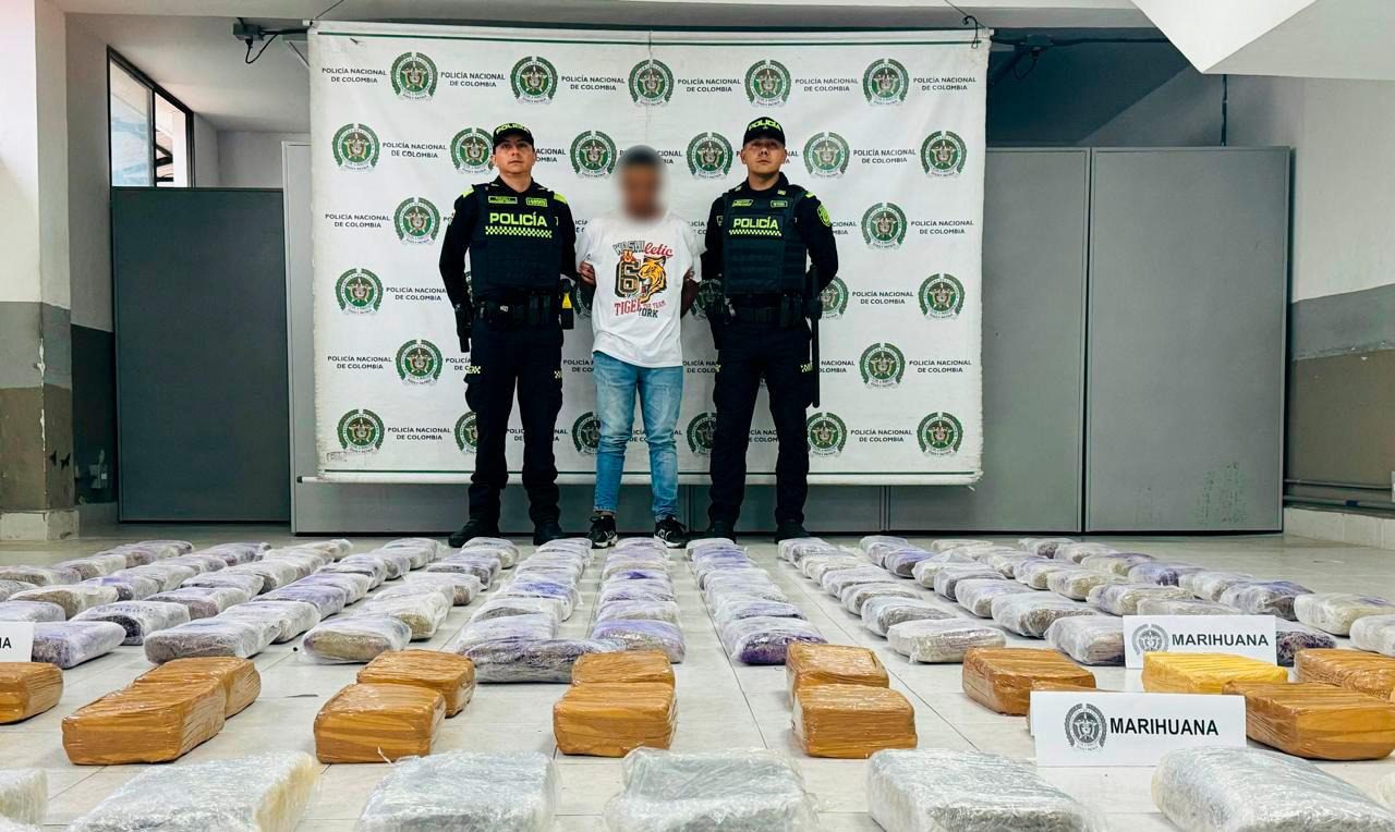 Capturan en Robledo a alias ‘El Costeño’ con 154 kilos de marihuana