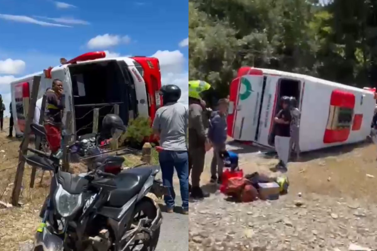 Seis heridos dejó el accidente de un bus en Yarumal