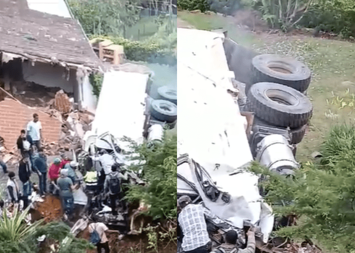 accidente de volqueta en las palmas