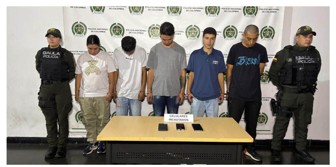Cinco presuntos extorsionistas fueron capturados en el centro de Medellín