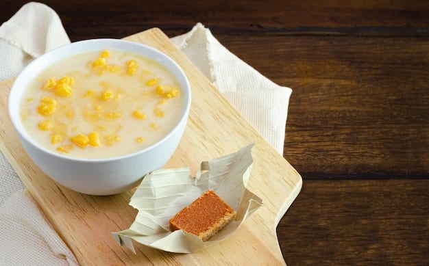 Comida colombiana mazamorra maíz cocido con leche con bocadillo de guayaba  dulce | Foto Premium