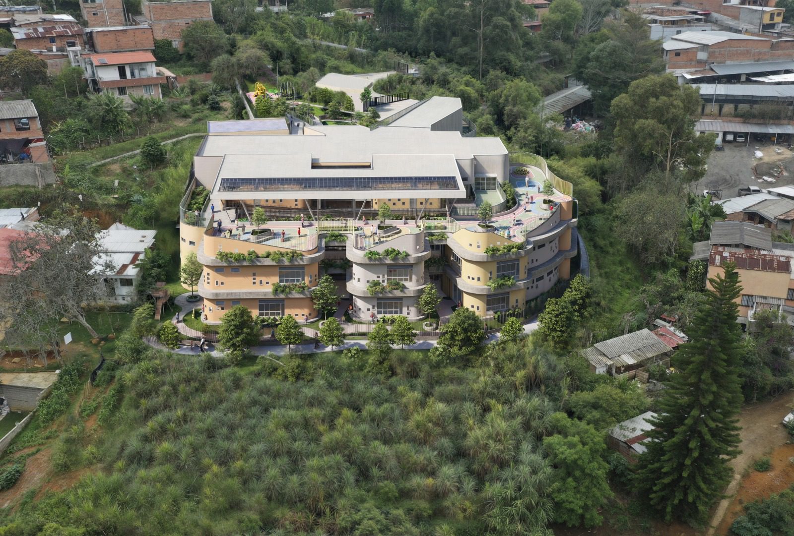 Así quedaría el nuevo jardín de Buen Comienzo que se construye en San Cristóbal