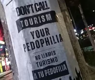 Polémica por carteles contra extranjeros pedófilos en El Poblado