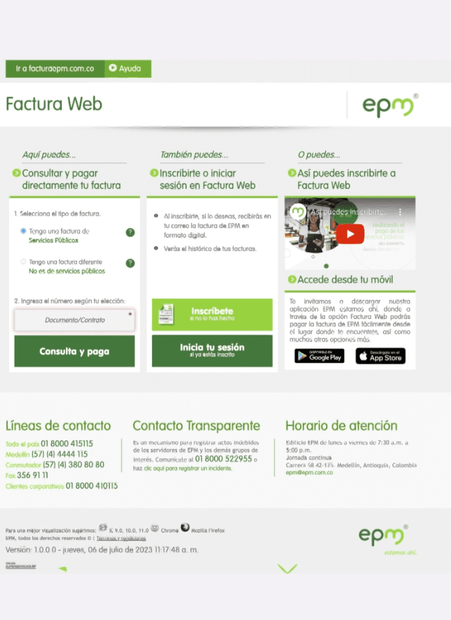 EPM denunció suplantación en su página para el pago de servicios públicos