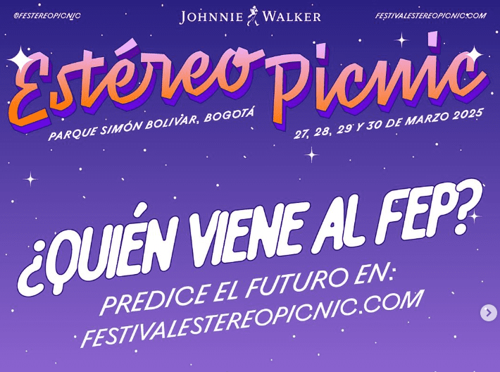Este es el cartel oficial de Estéreo Picnic 2025