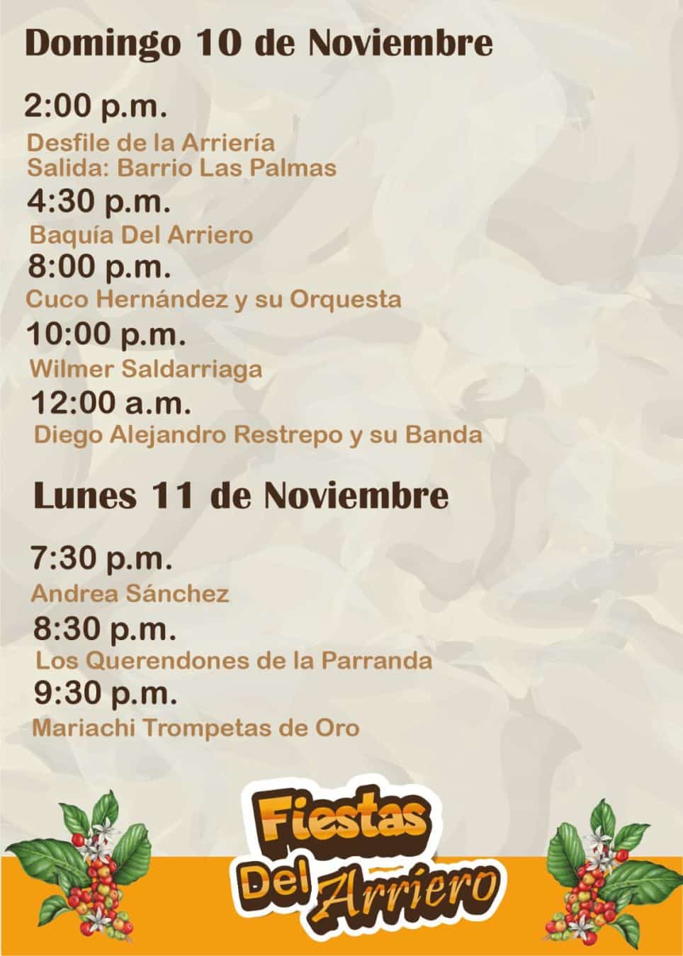 Programación Fiestas del Arriero 2024
