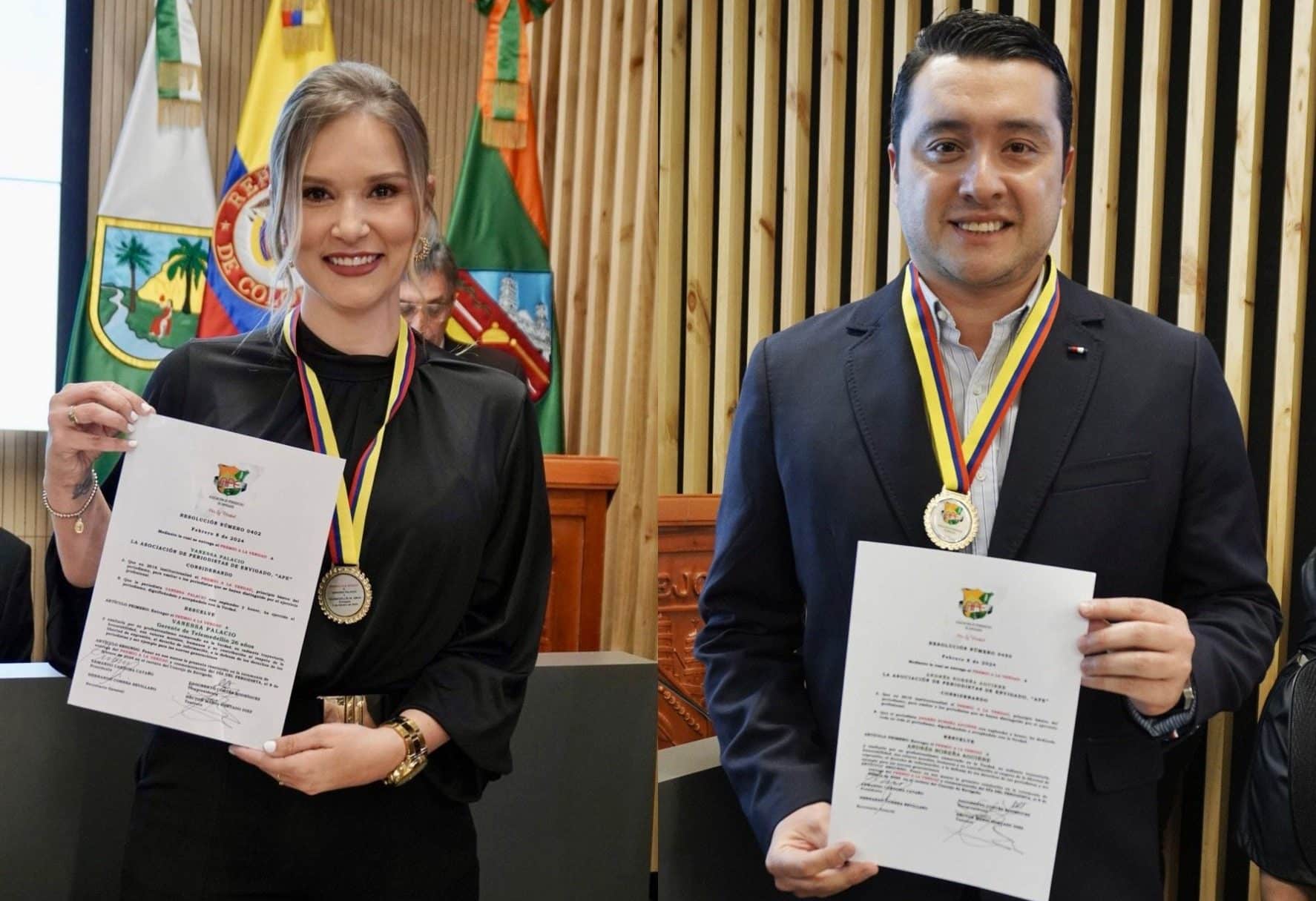 Gerente y director de Noticias Telemedellín reciben reconocimiento del 