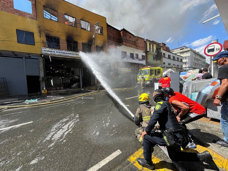 incendio en el centro de medellín
