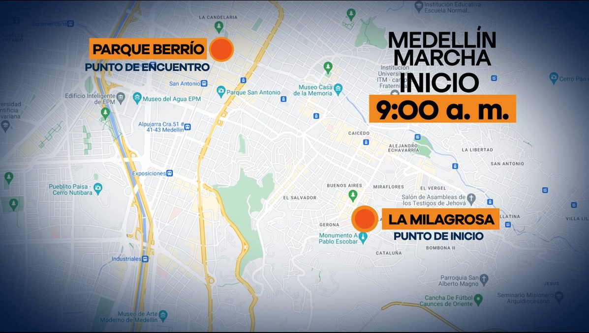 marcha día del trabajo medellin