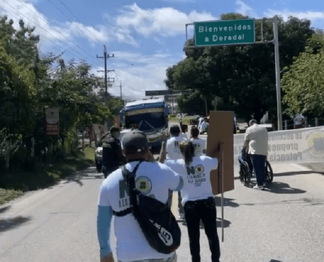 Así fue la protesta en Doradal para rechazar plan piloto de caza de hipopótamos