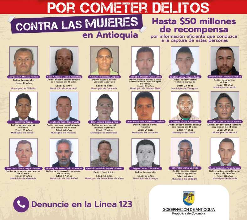 más buscados Antioquia