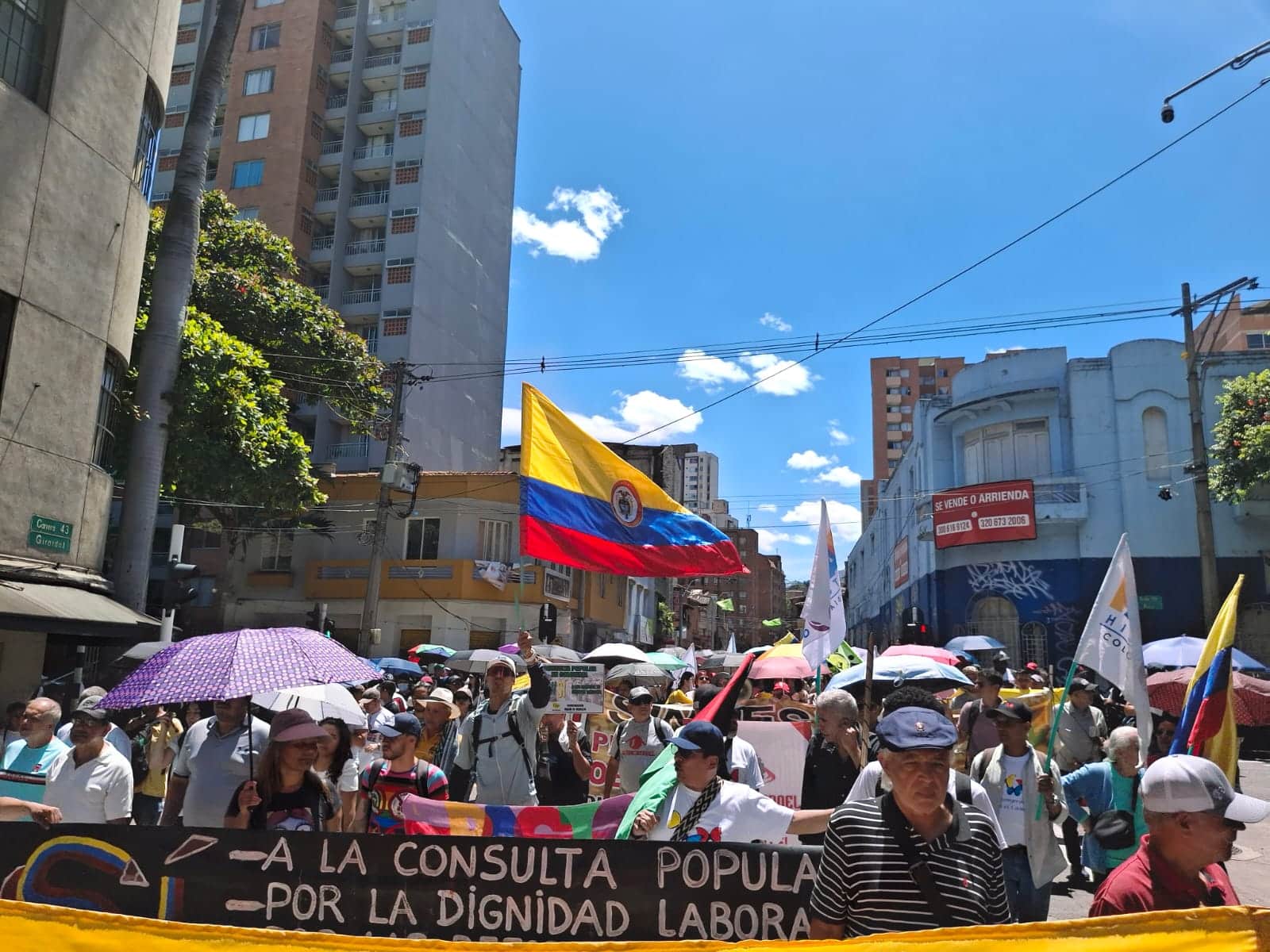 Así avanza la movilización en Medellín convocada por el Gobierno nacional