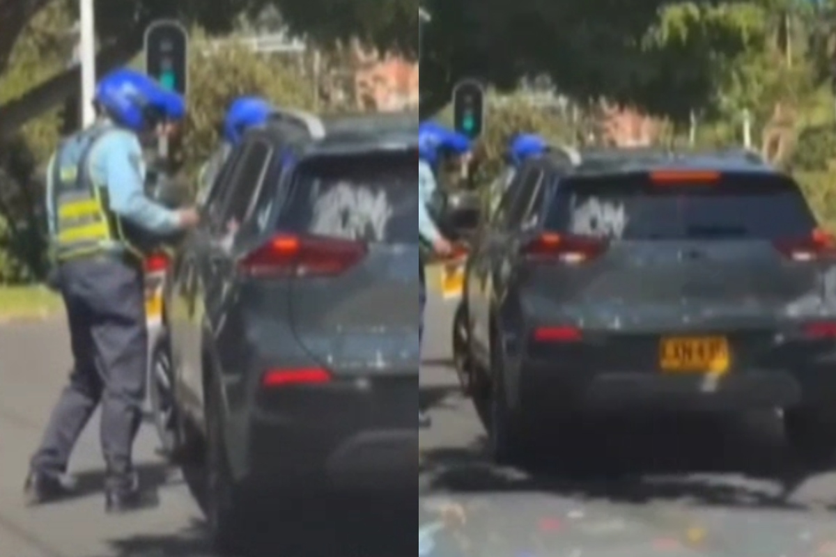 Polémica por comportamiento de agente de tránsito con un conductor en Medellín