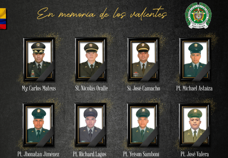 ¿Quiénes son los 13 policías asesinados en ataque contra un helicóptero en Amalfi?