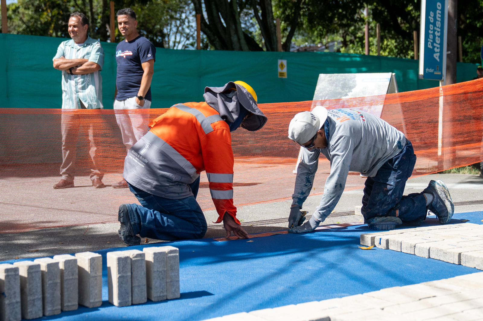 Así avanzan las obras en la pista de trote de la Unidad Deportiva de Belén
