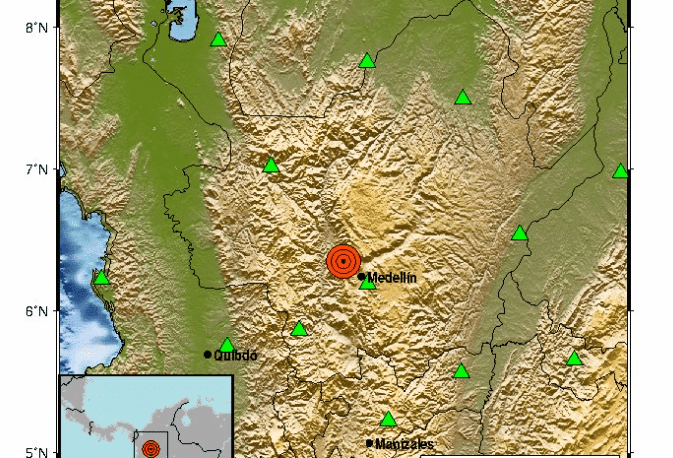 temblor en Medellín, jueves 11 de abril