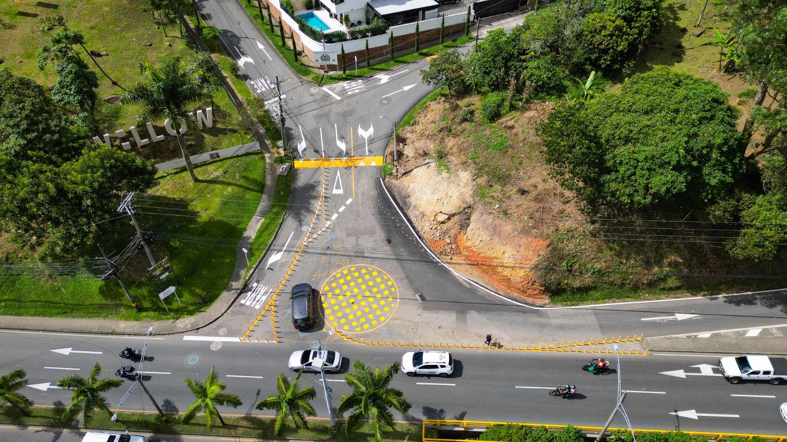 Intervienen Las Palmas con glorieta virtual y señalización para mejorar la movilidad