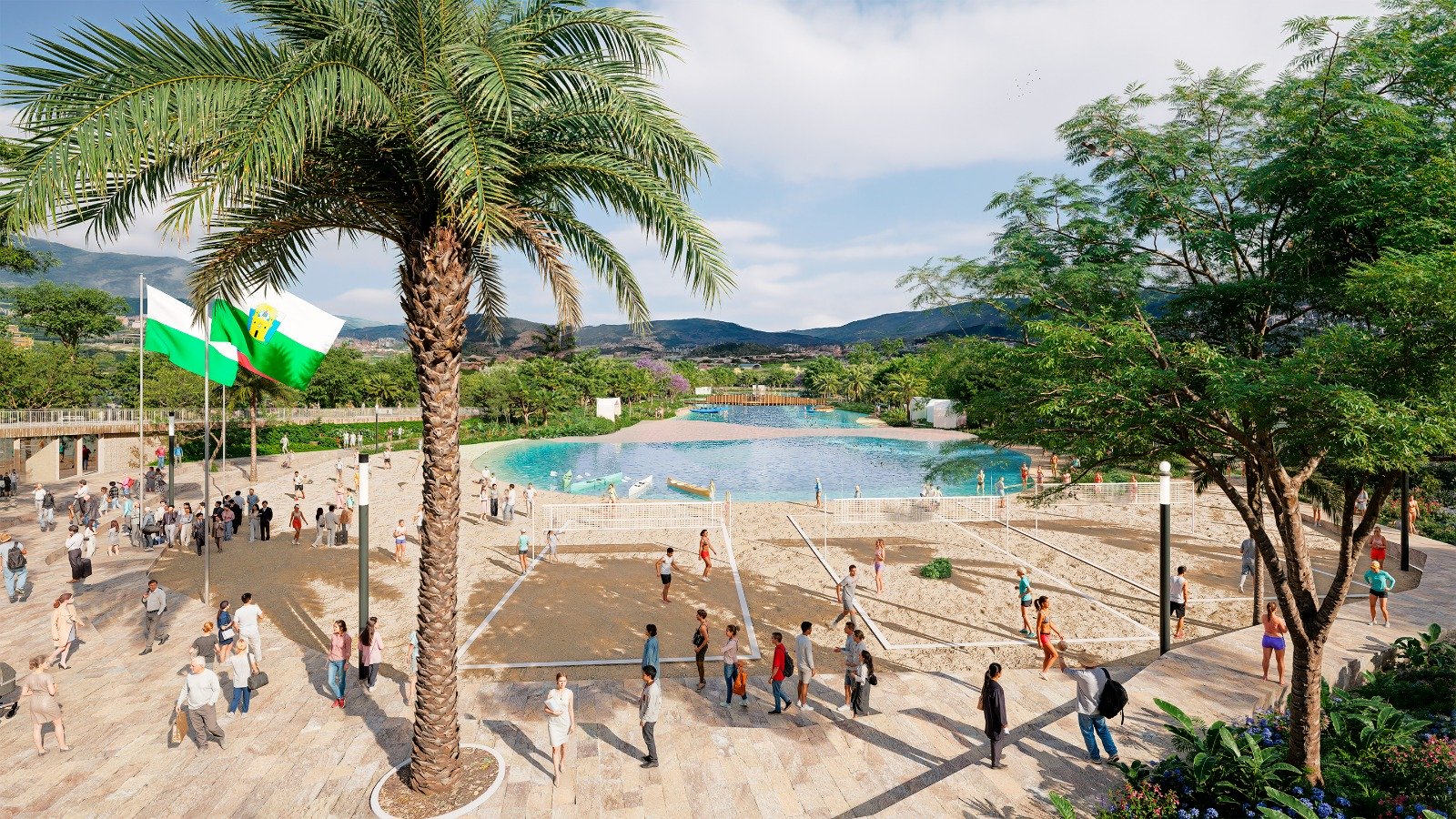 Así quedará el Gran Parque Medellín que traerá el mar a la capital antioqueña