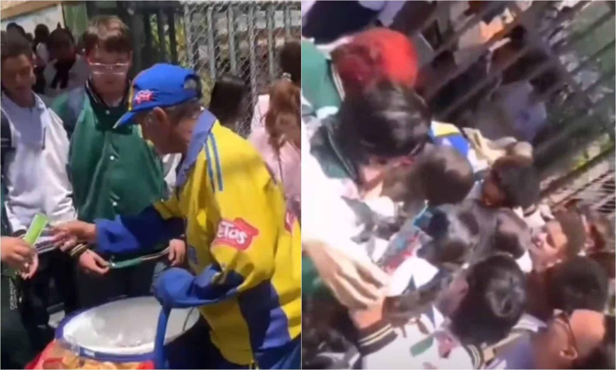 ¡Gran gesto! Estudiantes de un colegio en bello le compraron toda la mercancía a un vendedor de Bonice