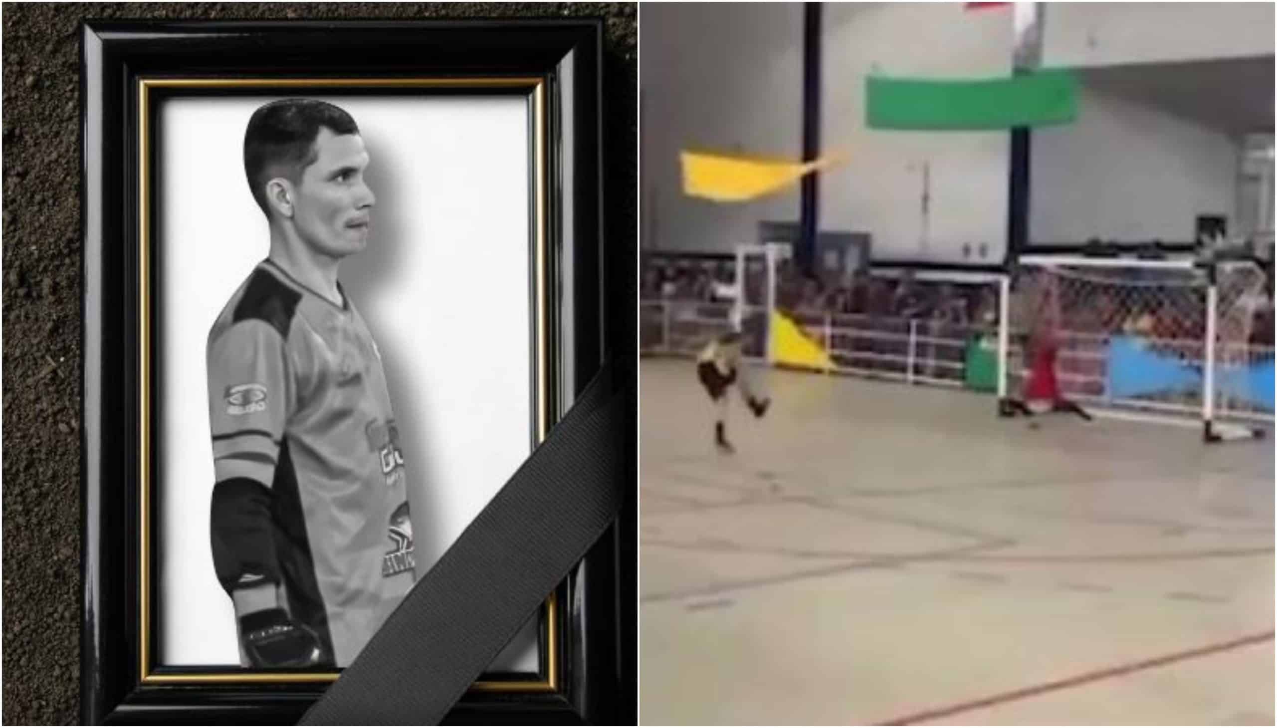 [Video] Arquero murió tras tapar un penalti en fútbol sala