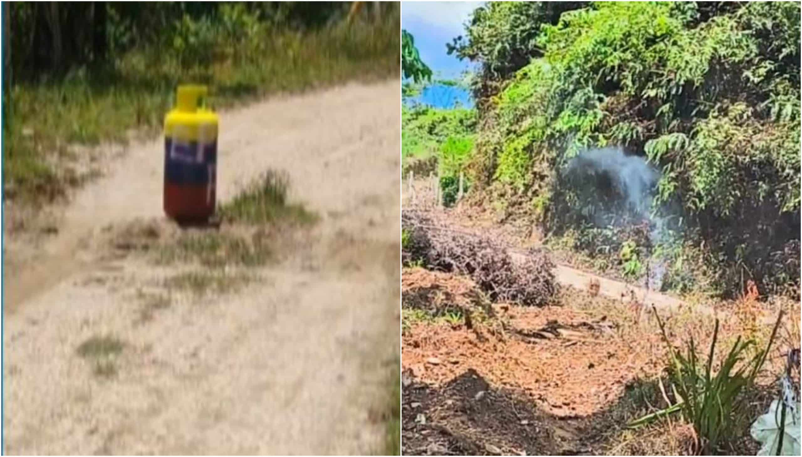 Cilindro, al parecer cargado con explosivos, fue abandonado en vía rural de Valdivia
