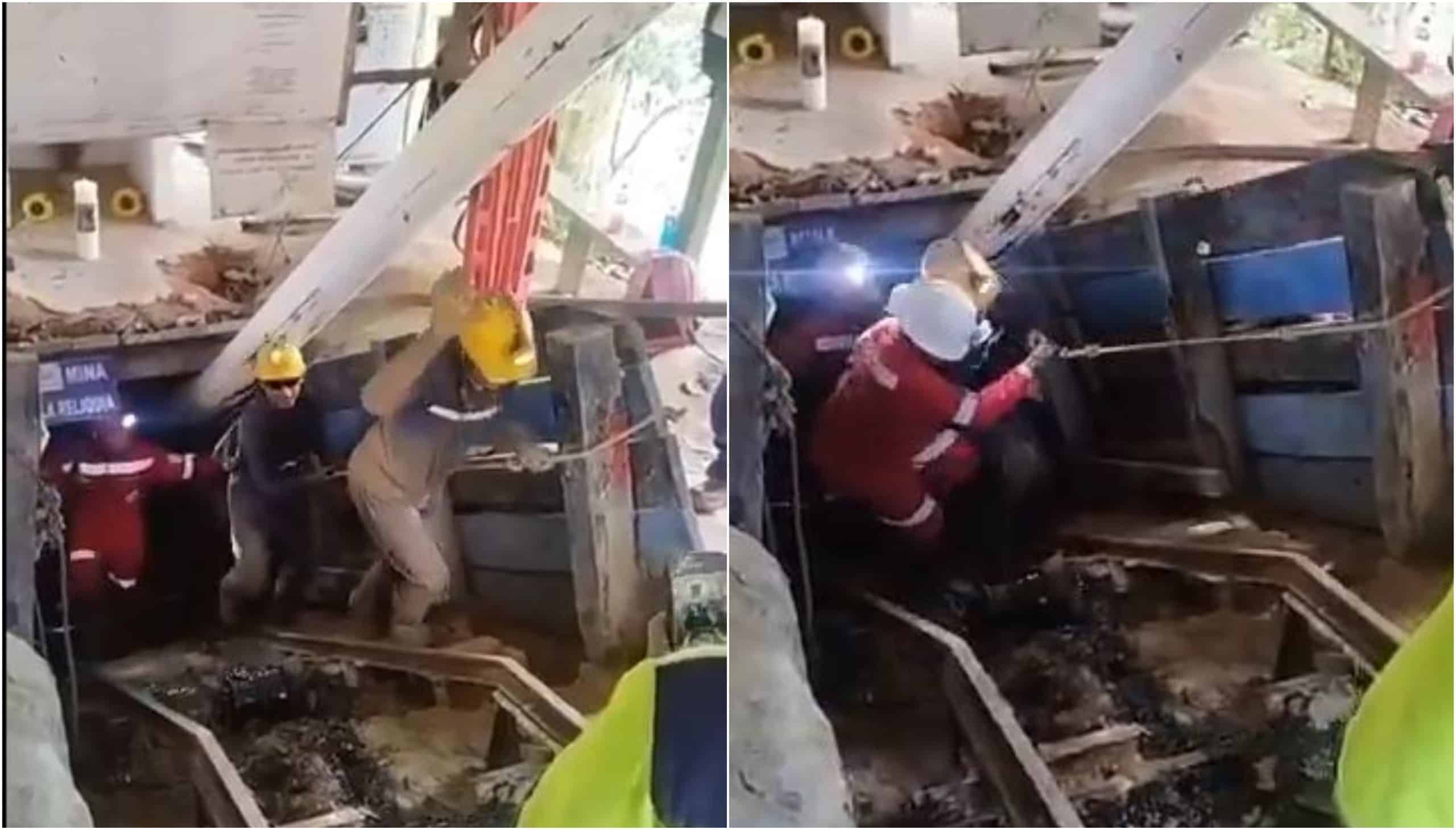 Fueron rescatados los 23 mineros atrapados en una mina en Segovia