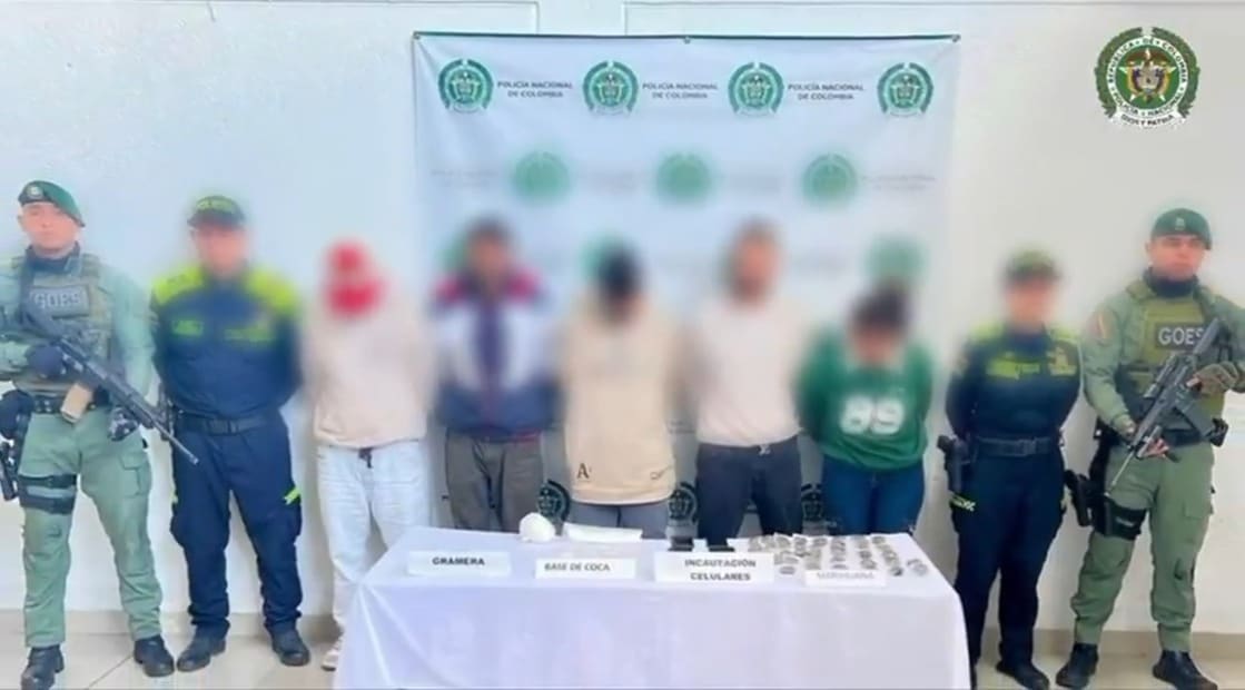 Policía logró la captura de 6 integrantes del grupo delincuencial El Mesa