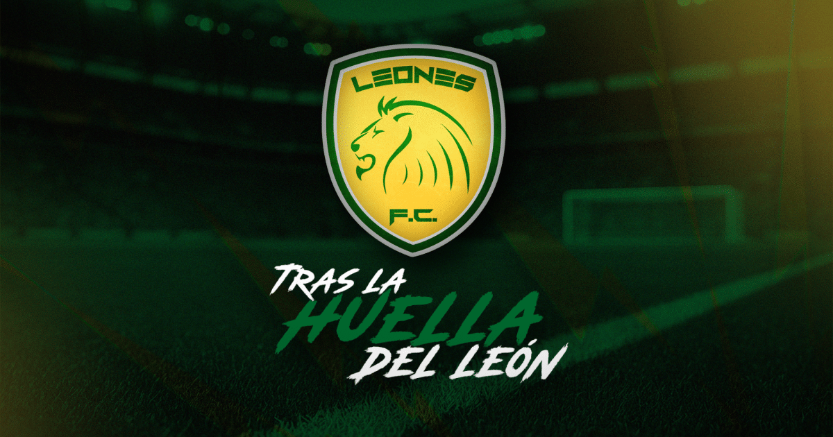Imagen con el logo de Leones F.C. y el texto 