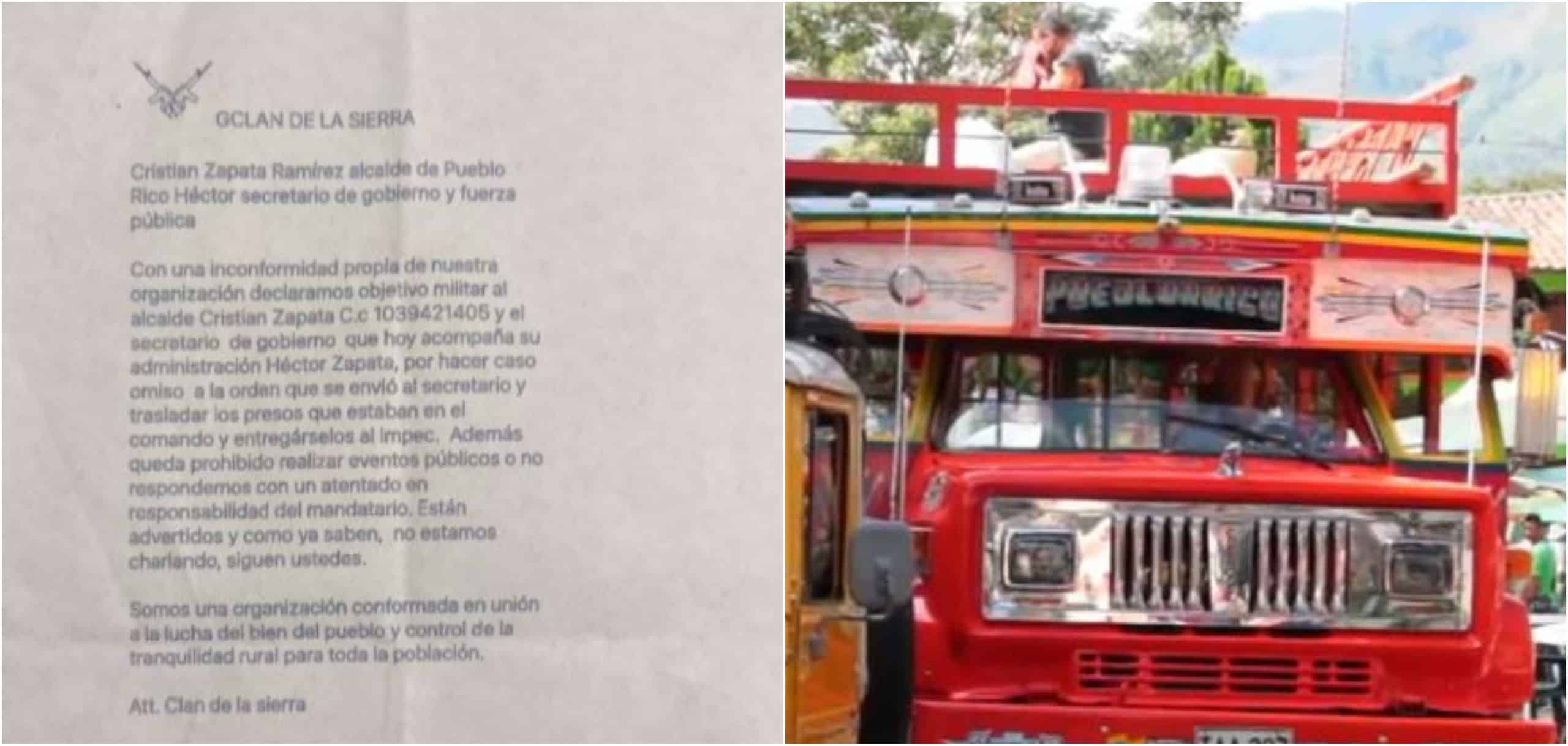 Alcalde de un municipio de Antioquia denuncia amenazas de muerte en su contra