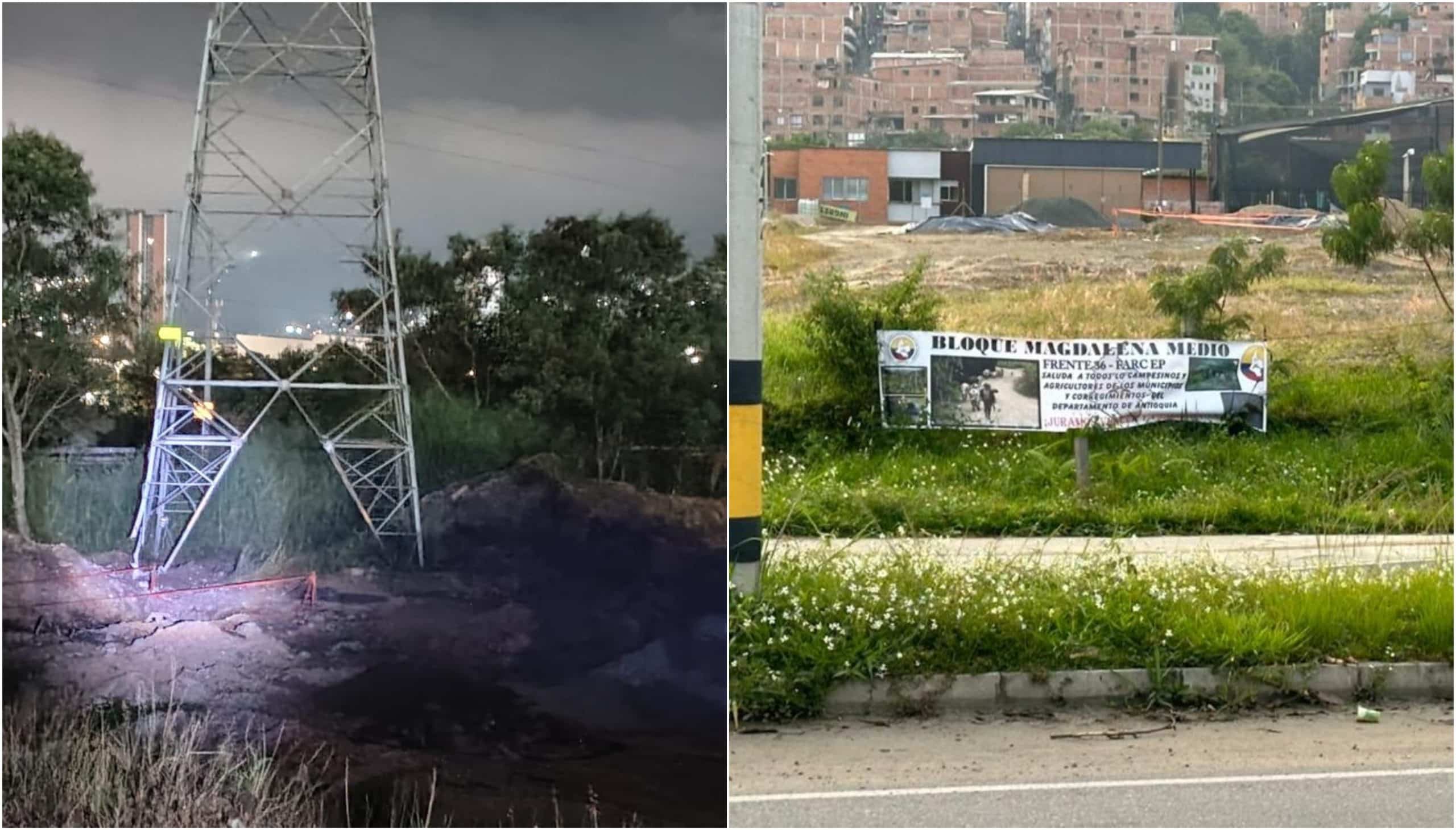 Dejan otro explosivo en una torre de energía en el Valle de Aburrá