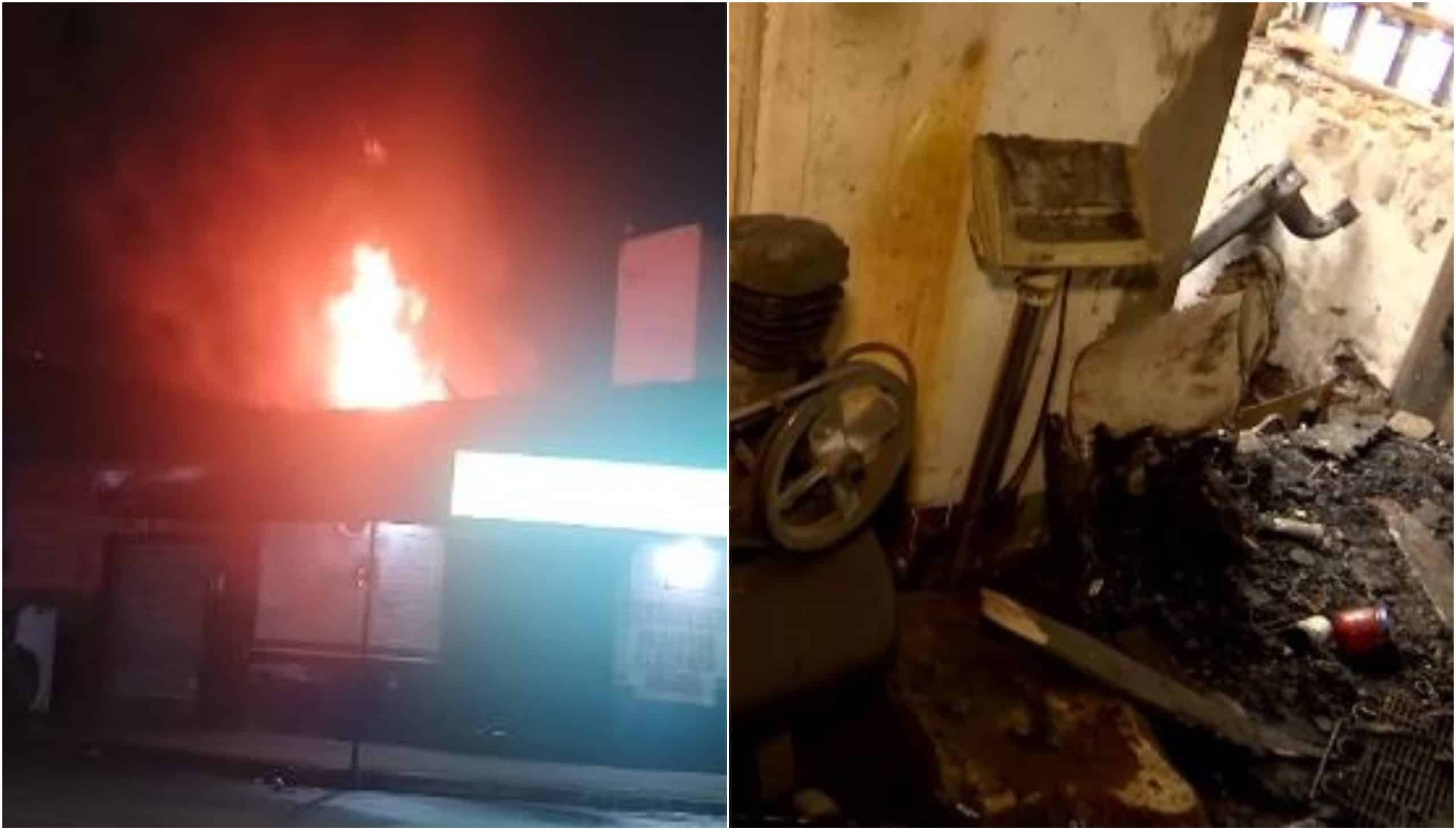 Incendio dejó una persona herida y daños en dos locales de La Bayadera