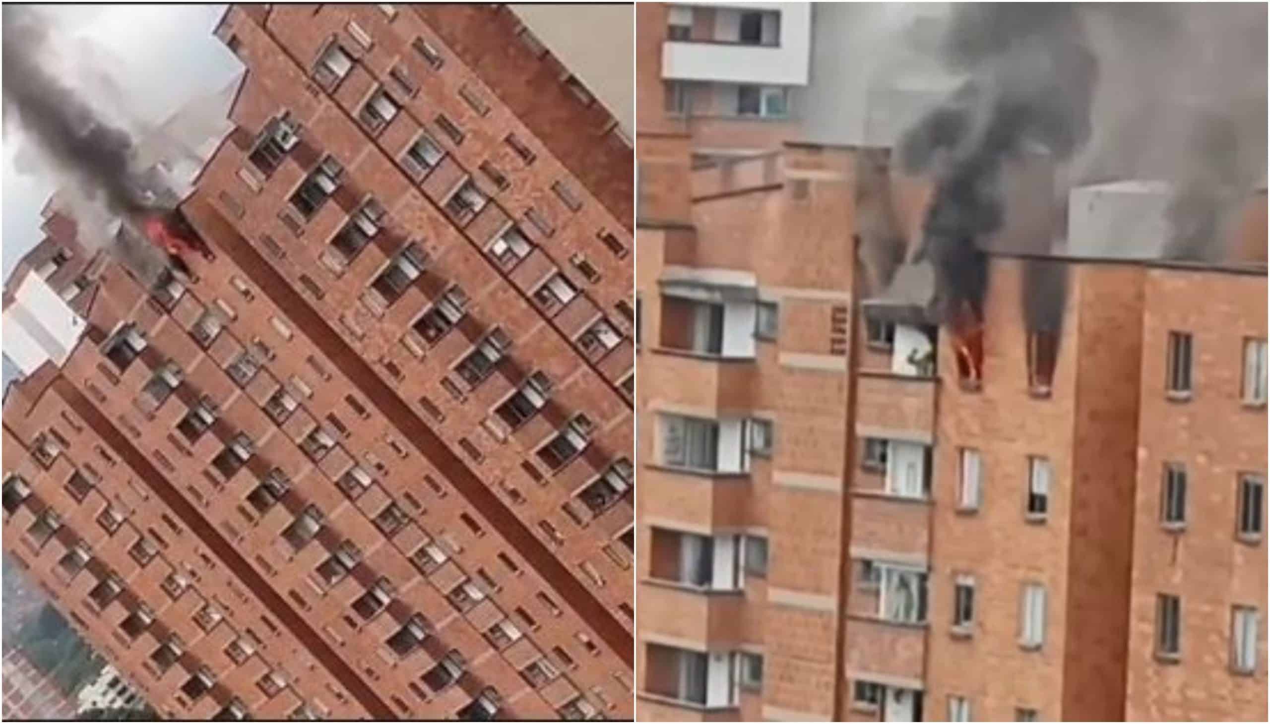 Incendio en apartamento de Los Colores dejó un bombero lesionado