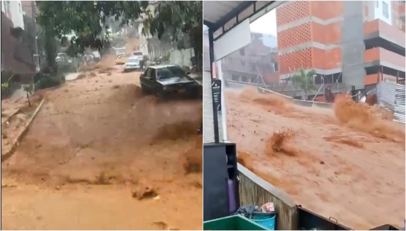 Fuerte aguacero causa inundaciones en Medellín y Bello
