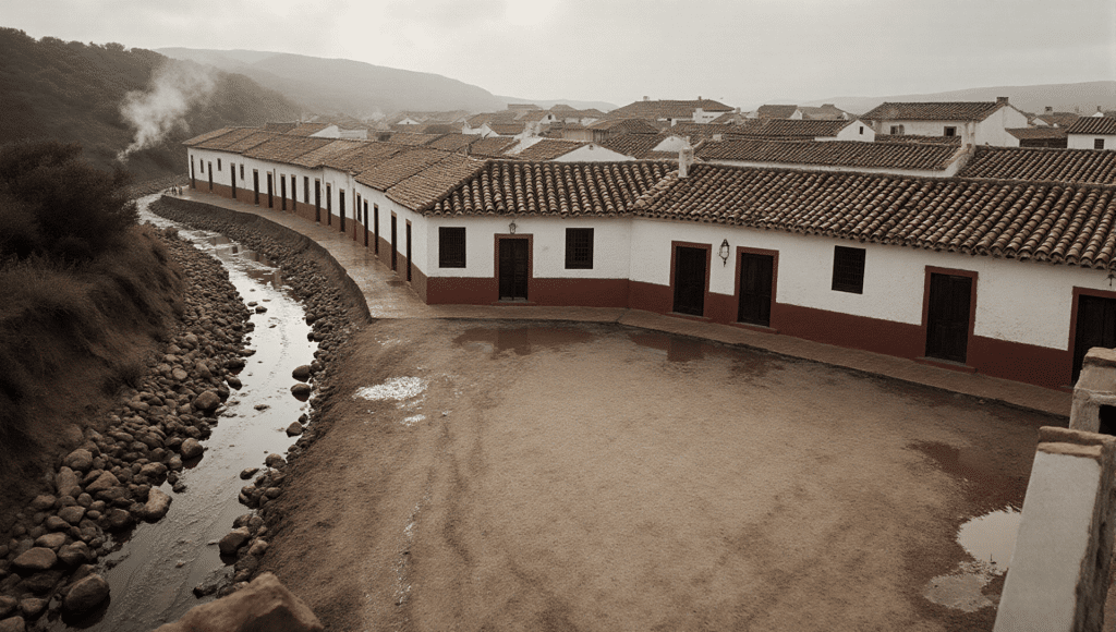 Imagen de una casa antigua en los inicios de la ciudad de Medellín