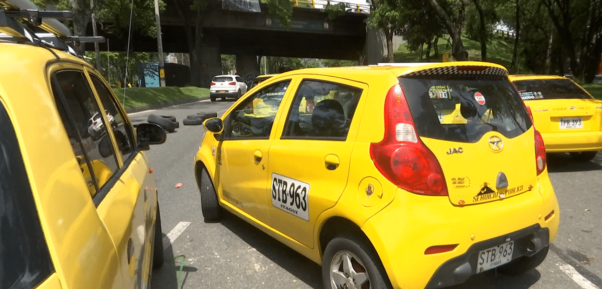 Estos son los puntos de concentración de los taxistas en su segundo día de paro en Medellín